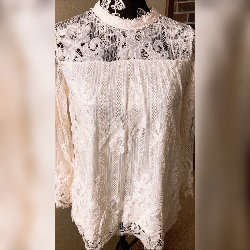 OPHELIA ROE Lace Boho Blouse - Picture 3 of 9